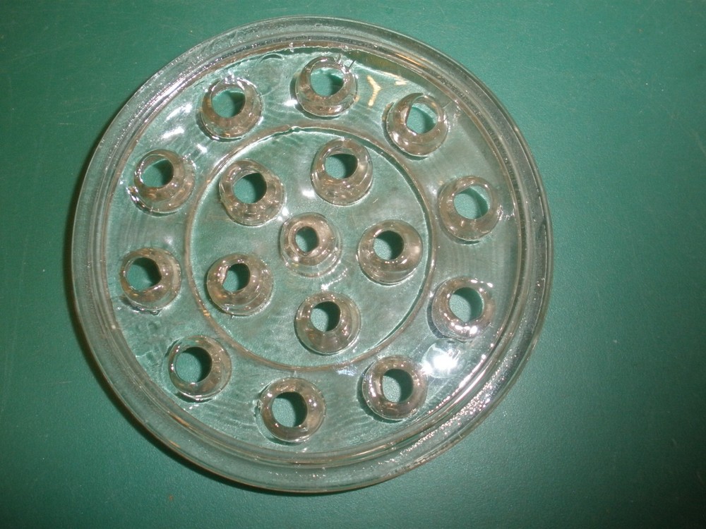 Clear Glass Frog with 16 Holes EUC (T6)