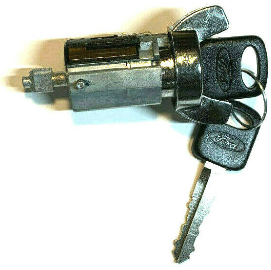 New For Select Ford Keyed Chrome Ignition Switch Lock Cylinder W/2 Logo Keys