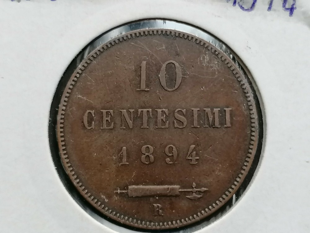 SAN MARINO 10 CENT COIN 1894
