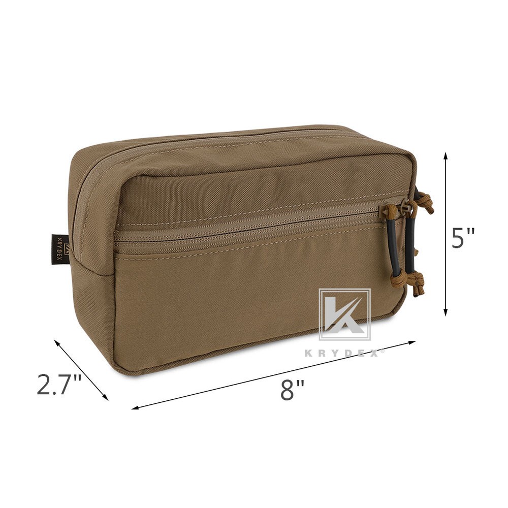 KRYDEX Tactical Drop Pouch SACK Dump Pack Hook & Loop For Chest Rig Coyote Brown