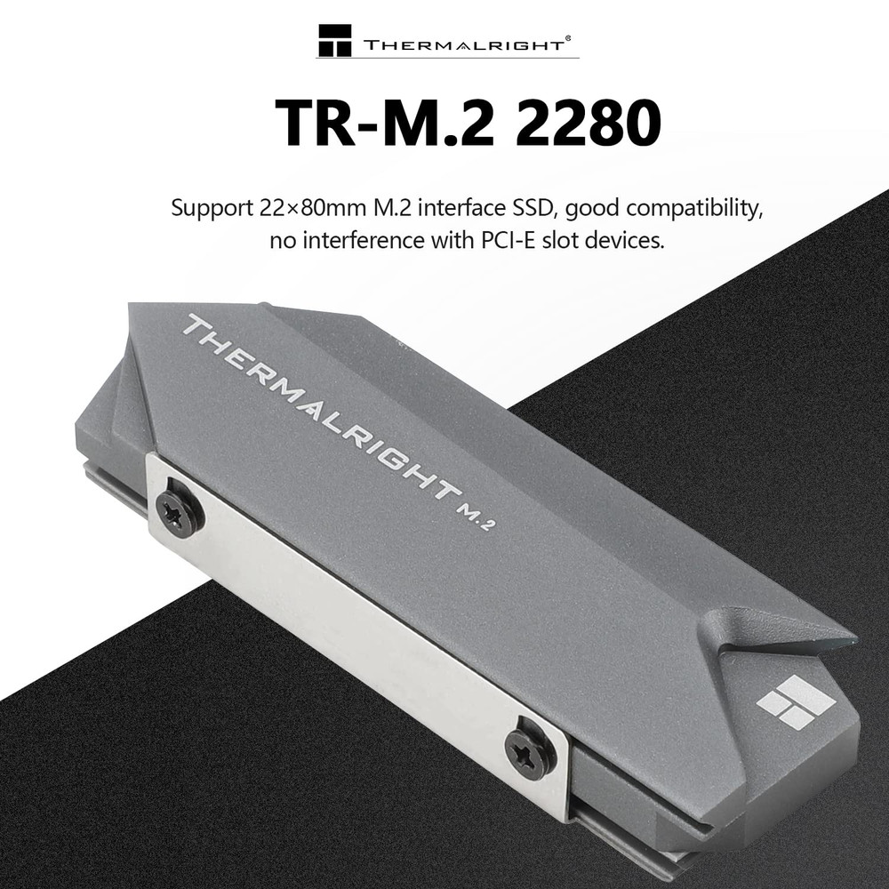 M.2 2280 SSD Heatsink, High Performance Double Side Thermal Pad