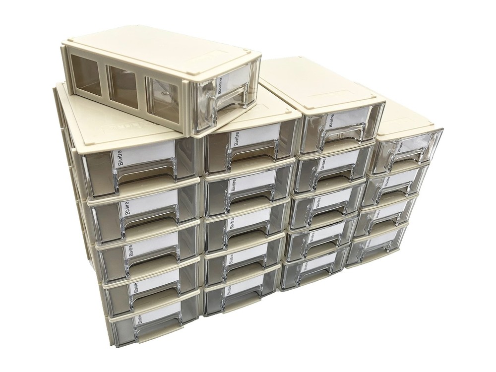Stackable Storage Drawers Set of 20, Plastic Drawers Organizer for Small Part...
