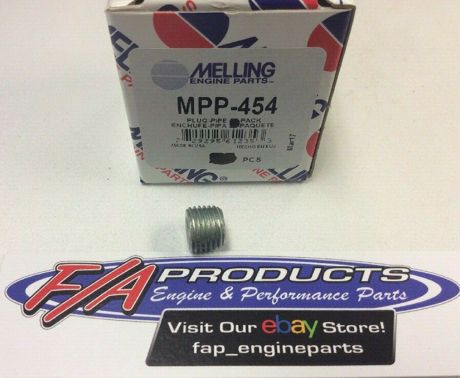 Melling MPP-454 1/4" Pipe Plug With Oil Relief Hex Head Socket Pipe Plugs Each