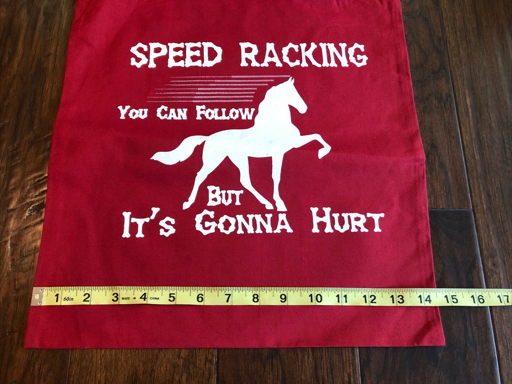 speed racking horse tote red