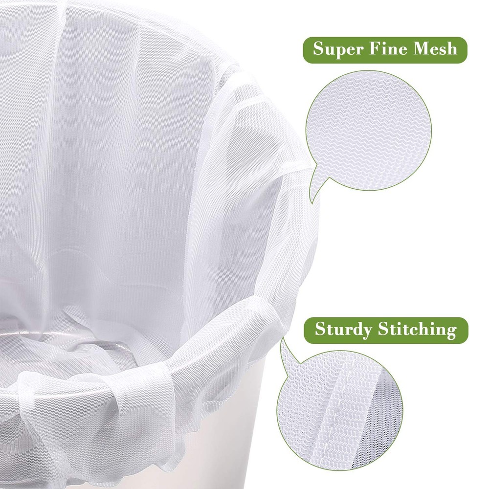Brew Bags Reusable 3 Pack, Extra Large 26"x22" Fine Mesh Strainer Bag for Hom...