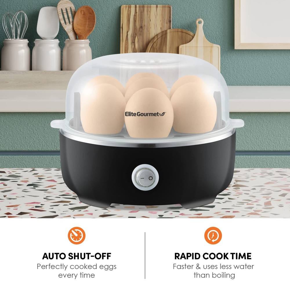 EGC115B Easy Egg Cooker Electric 7-Egg Capacity, Soft, Medium, Hard-Boiled Egg
