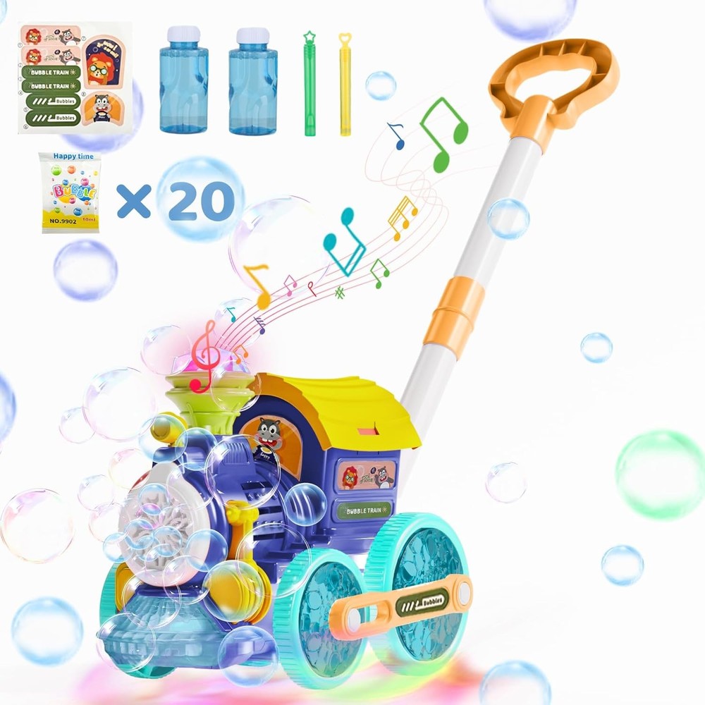 Bubble Machine,Bubble Blower Maker,Bubble Lawn Mower for Toddlers,Bubble Music T