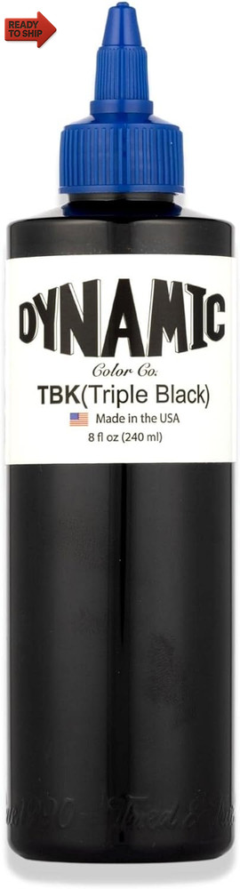 Dynamic Triple Black Tattoo Ink Bottle 8Oz