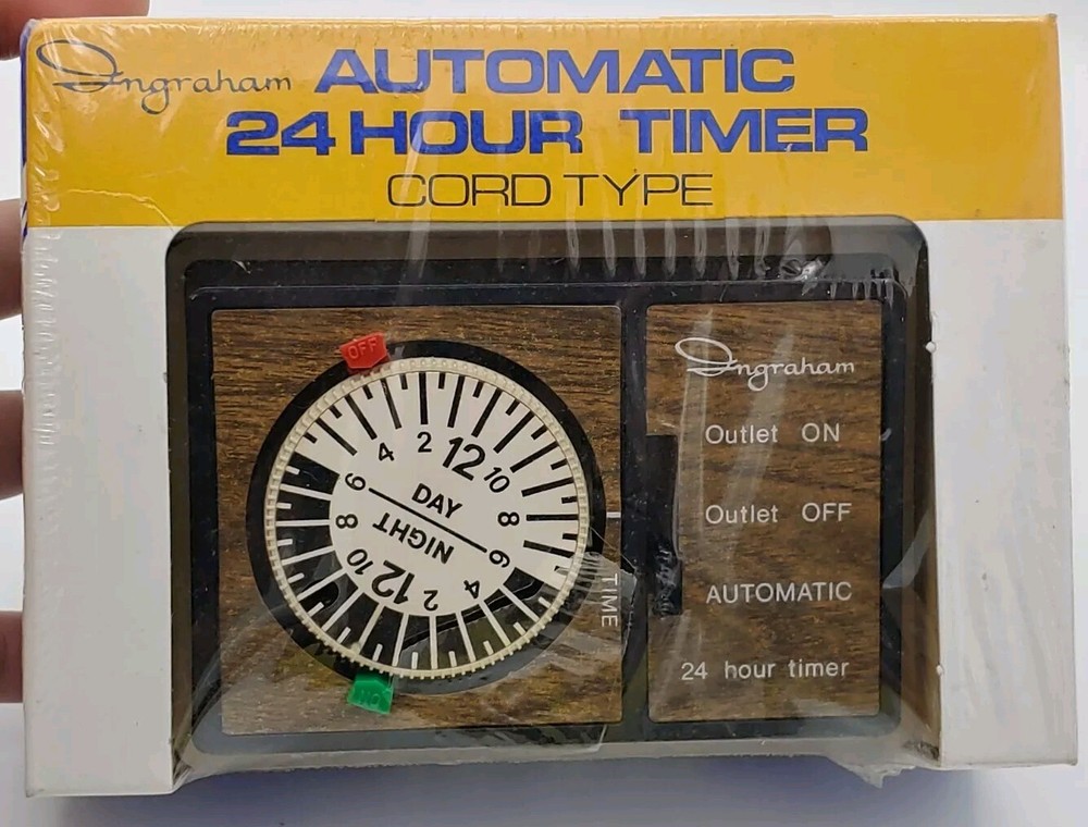 Ingraham Automatic 24 Hour Timer Cord Type Vintage New Sealed