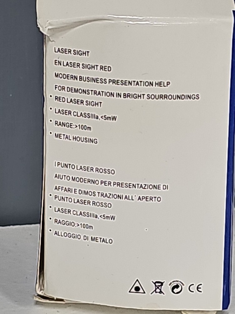 AT Laser 100M Range Red Laser Sight Open Box