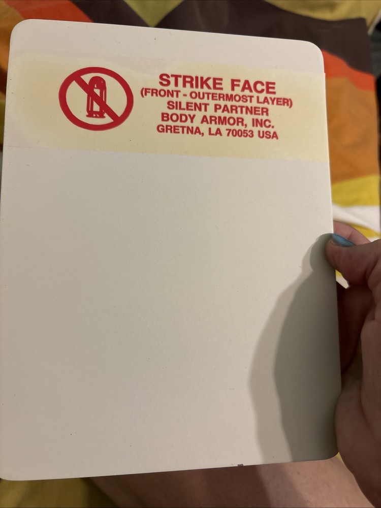 Strike face outer layer front never used