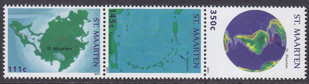 Sint Maarten Issue 2011 (28-30) Map