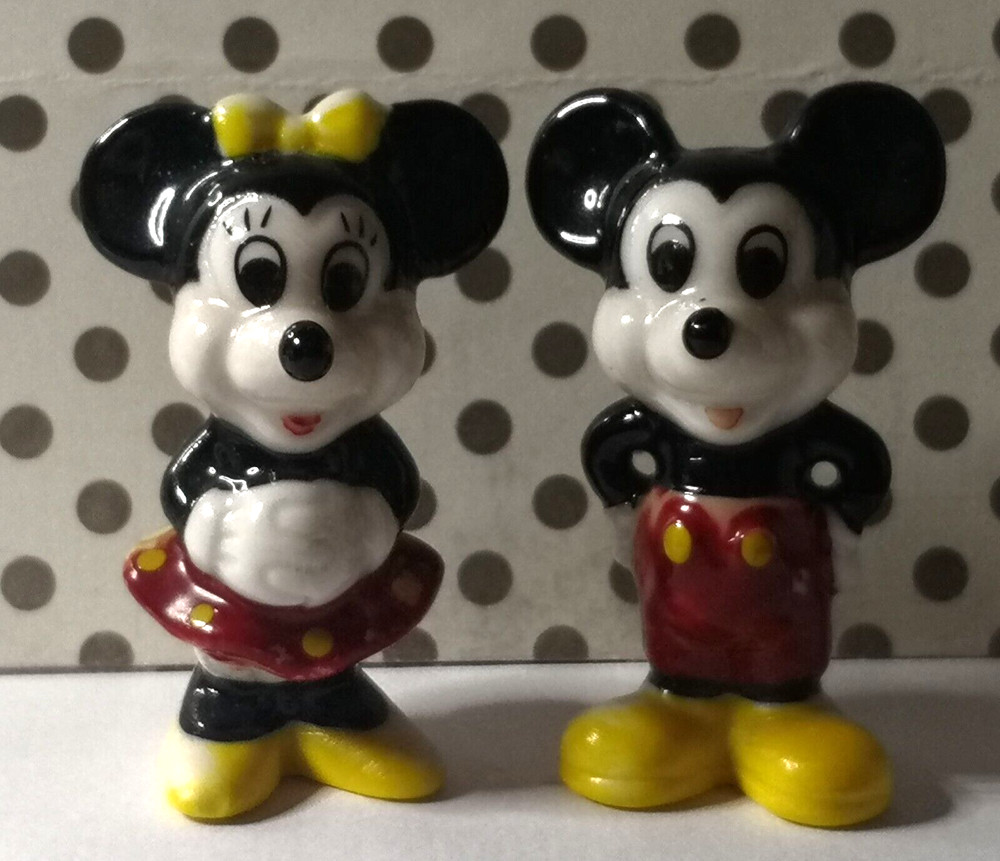 Vintage Disney Mickey & Minnie Mouse Miniature Figures