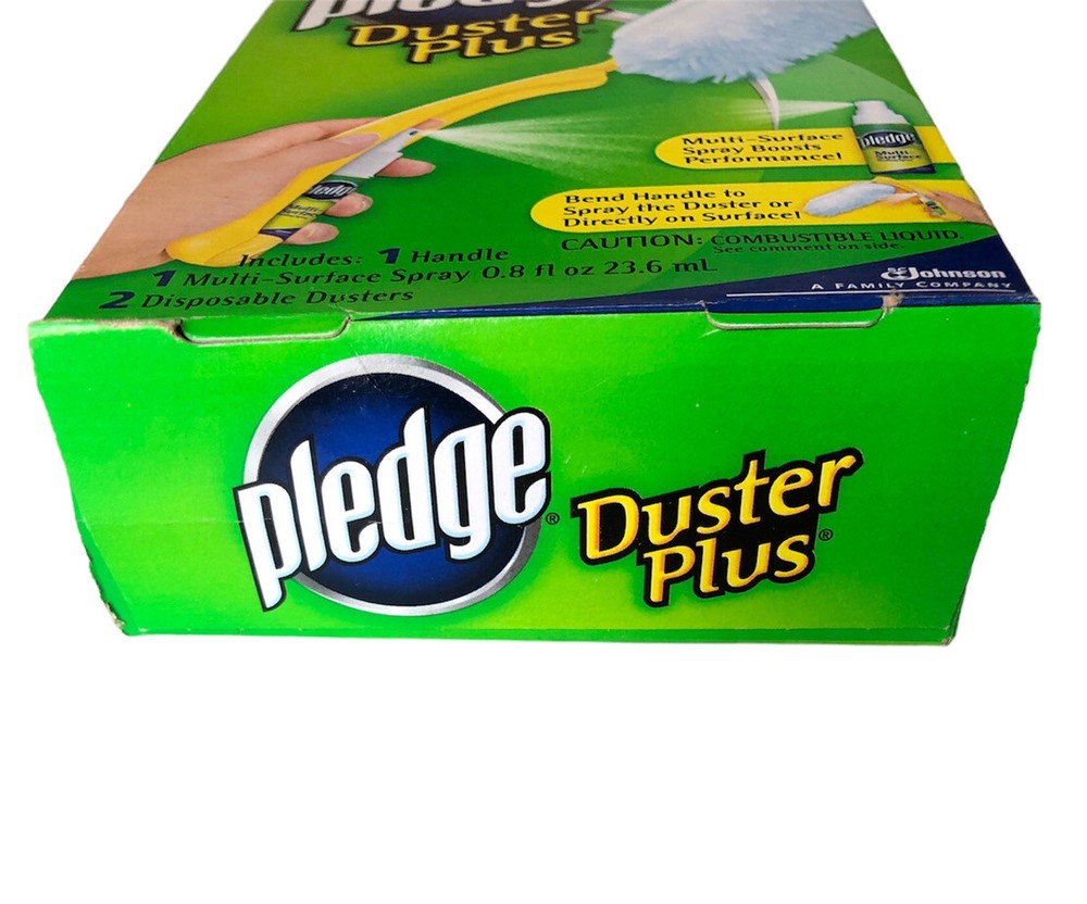 Pledge Duster Plus With Multi-Surface Spray 1 Handle 2 Disposable Dusters
