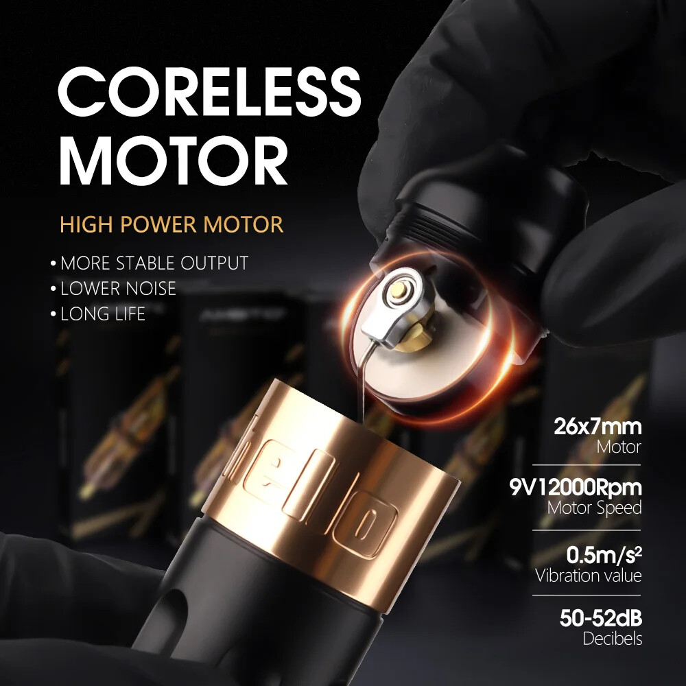 Ambition Rotary Tattoo Machine Stroke 4.0mm Permanent Makeup Pen Coreless Motor