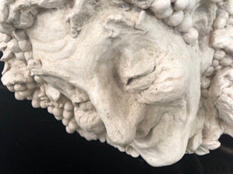 Rare Classical 3D Portrait Plaster Head Statue