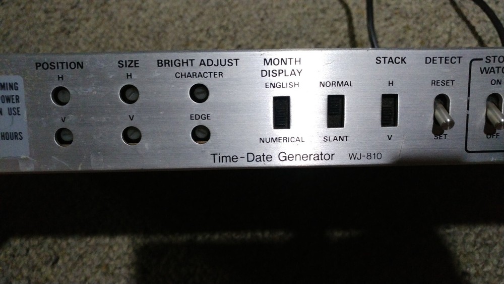 Time Date Generator Panasonic Model Wj-810 Rack Mount