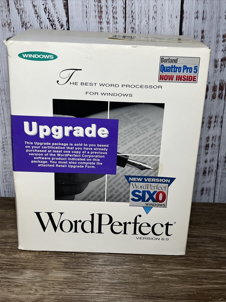 Vintage WordPerfect Upgrade Version 6.0 DOS
