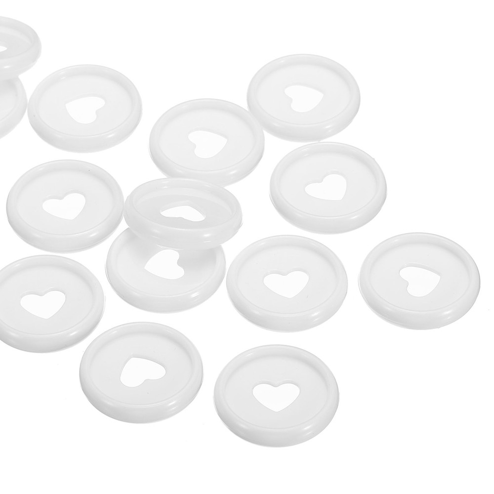 24mm Book Binding Discs 22pcs Discbound Expansion Discs Heart, White