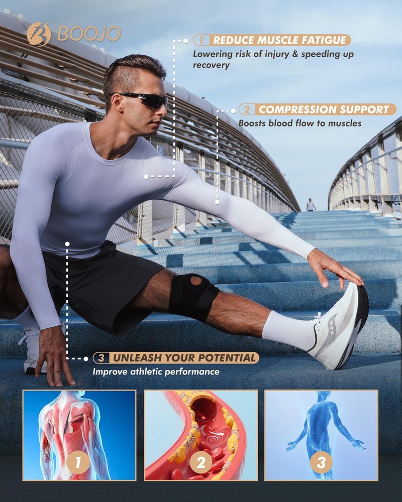 5 Pack Long Sleeve Compression Shirts for Men - Black Quick Dry Workout Base ...