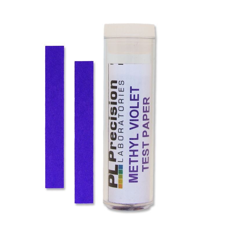 Methyl Violet Test Strips, Vial/100 Testing Papers - Narrow Range pH 0.2 to 2.0