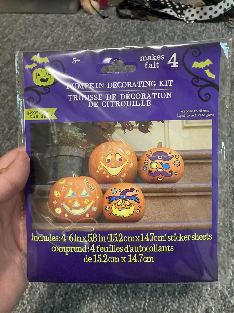 Pumpkin Decorating Kit!  Includes 4 sticker sheets for 4 pumpkins!
