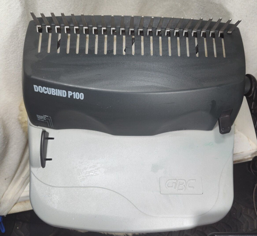 GNC DOCUBIND BINDING MACHINE MODEL: P100 COMBINATION HOLE PUNCH & BINDING IN ONE