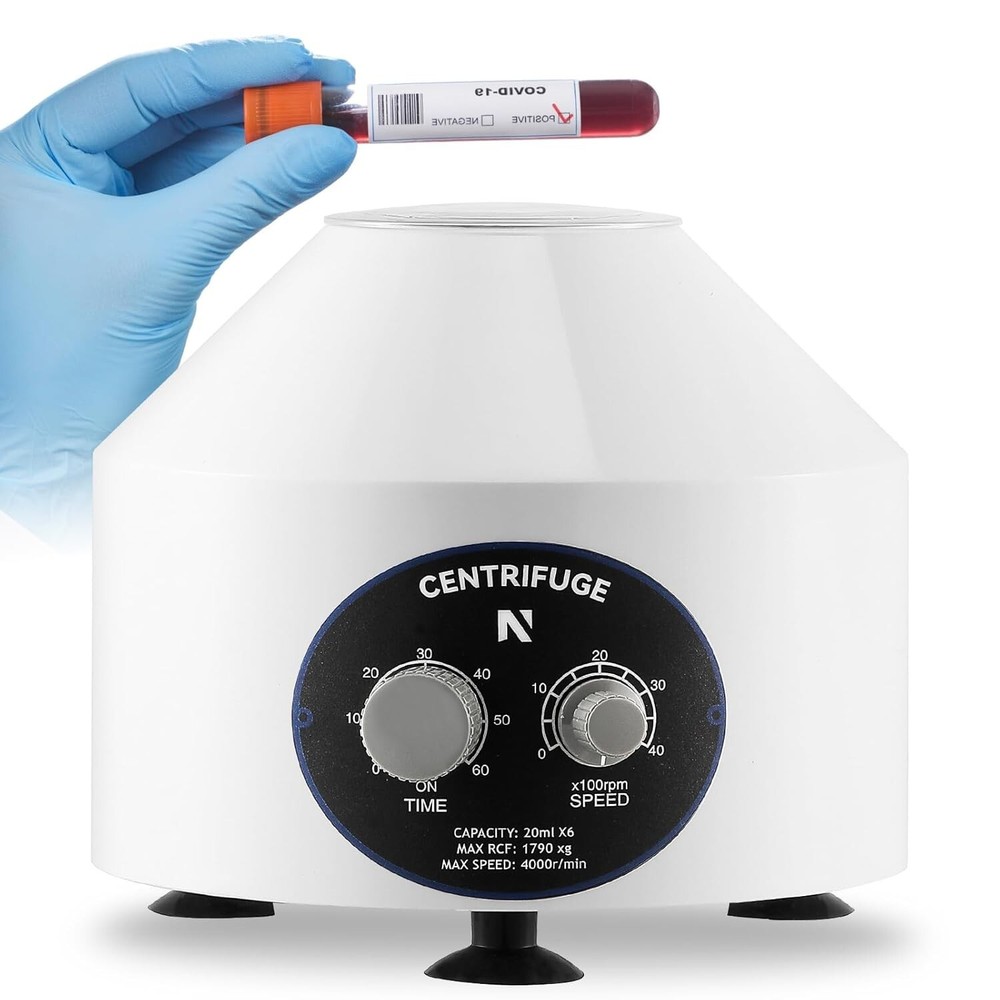 Desktop Lab Centrifuge with 6 Tube Capacity - Efficient Timer & Speed Control