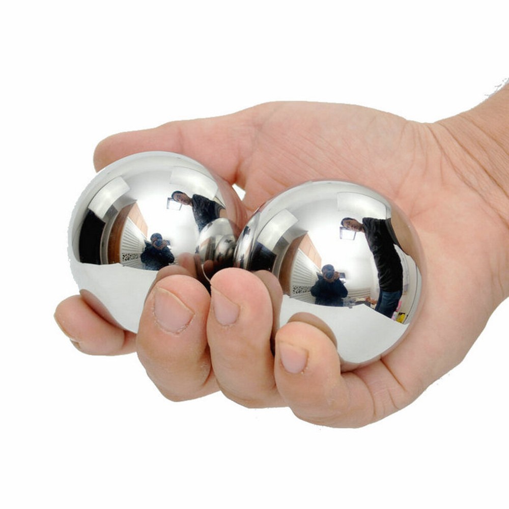 2x 38mm Chinese Baoding Balls Health Hand Exercise Stress Relaxation Therapy