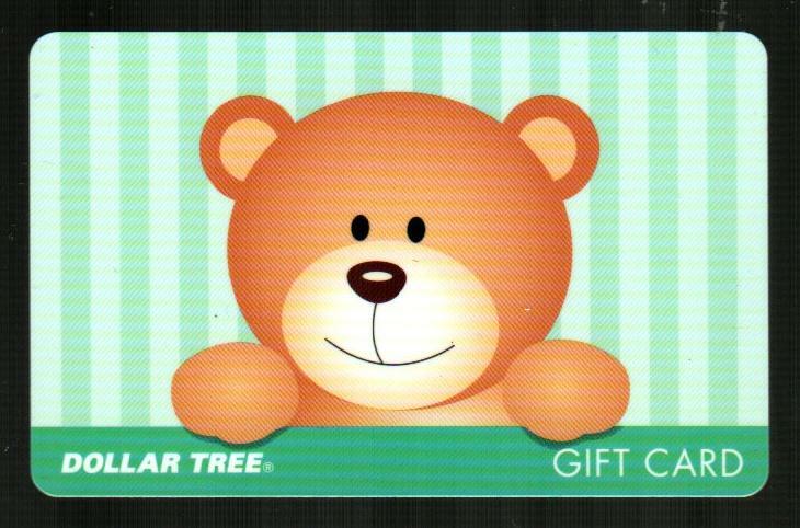 DOLLAR TREE Teddy Bear 2018 Gift Card ( $0 )