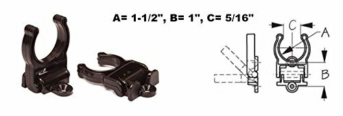 Folding Paddle Clip 1-1/2" Black Nylon (2 per pack)