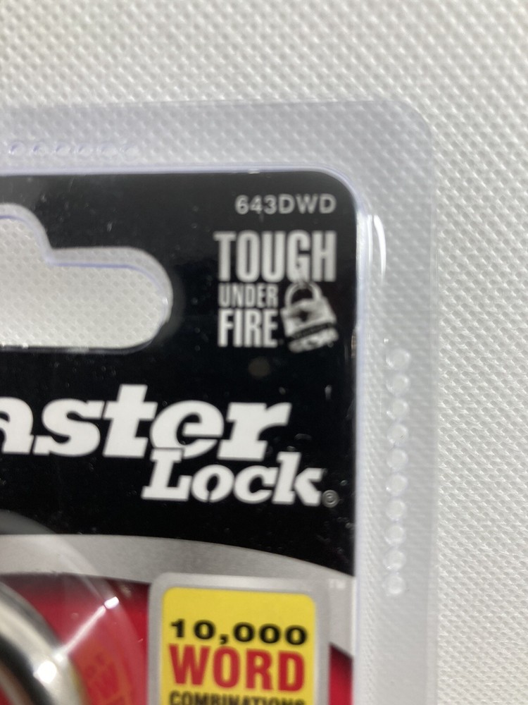 Master Lock Padlock Combo 7/8” Silver Word Combo 643DASTWD