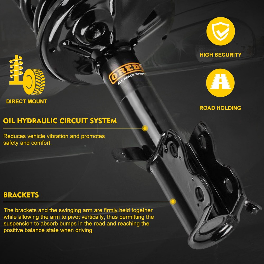 4PC Front Struts + Sway Bar Ends Kit for 2013 - 2016 2017 2018 Ford Explorer