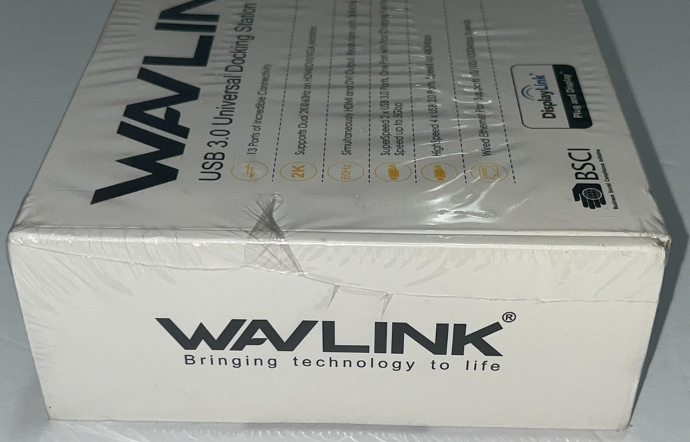 Wavlink USB 3.0 Universal Dual Display Docking Station (WL-UG39DK4) (SEALED)