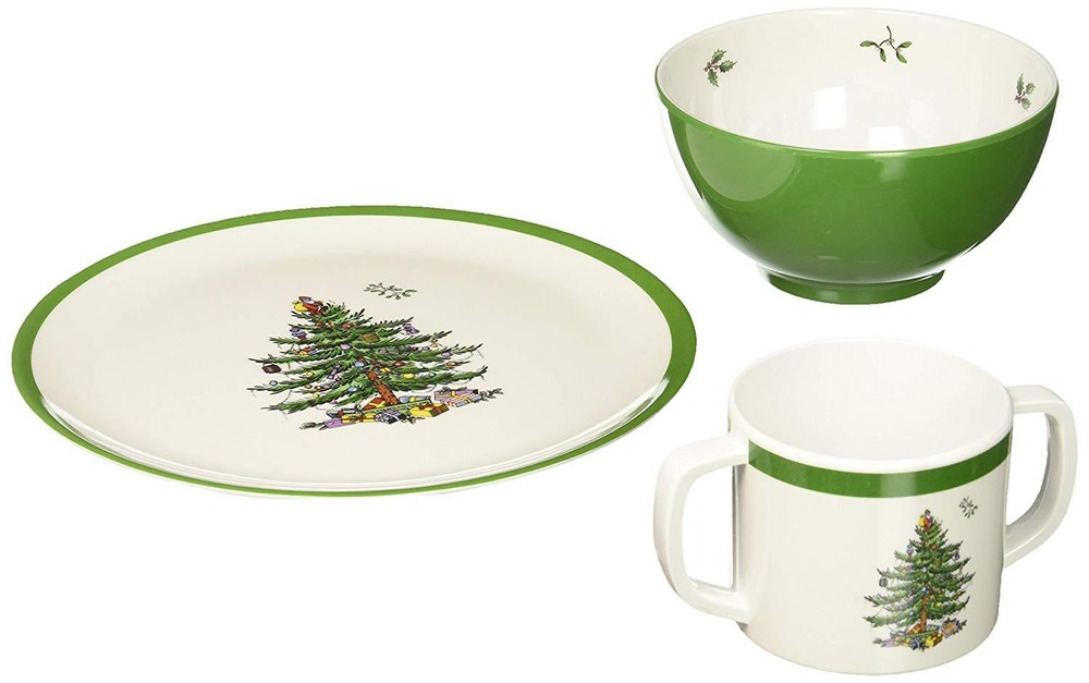Spode CHRISTMAS TREE Melamine Children's 3 pc set