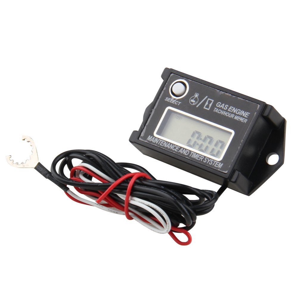 Waterproof Digital Tiny Tach Meter Small Engine Tachometer Hour Meter Inductive