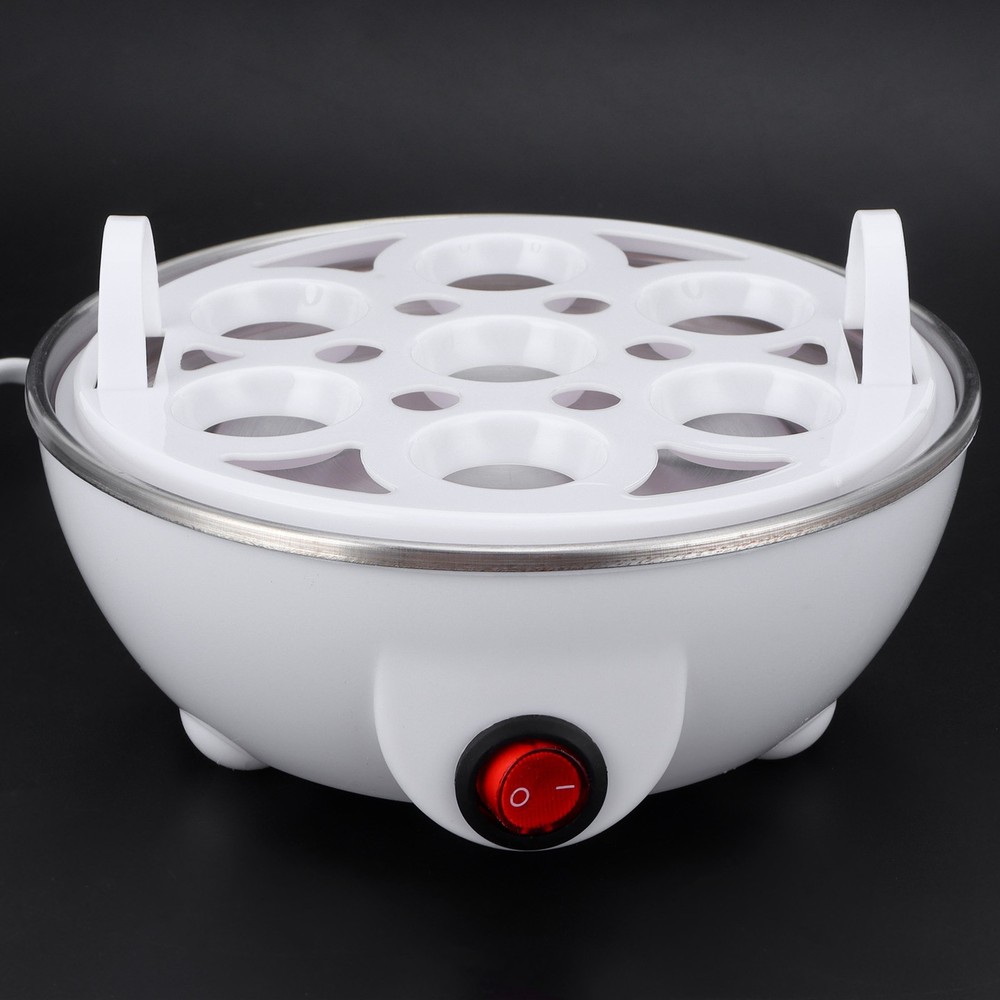 Mini Single-Layer Egg Cooker White 110V US Plug Multifunctional