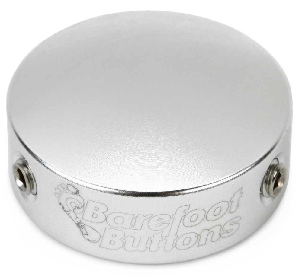 Barefoot Buttons V1 Standard Footswitch Cap - Silver (5-pack) Bundle