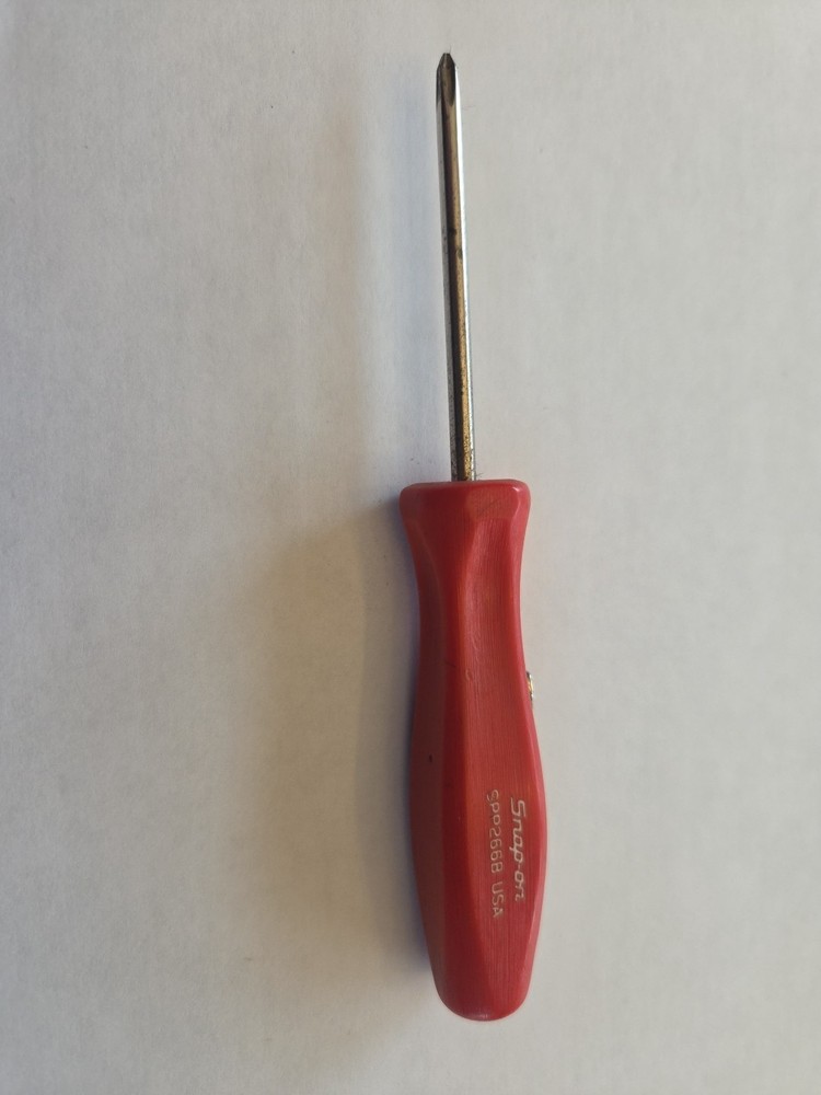 Snap On Tools SPP266B #0 Phillips Head Red Hard Handle Pocket Screwdriver