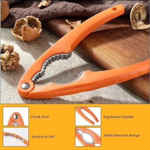 NutCracker, Stainless Steel Nut Crackers for All Nuts, Heavy Duty Nutcracker