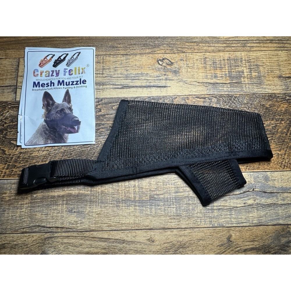 Crazy Felix Mesh Dog Muzzle – Breathable & Adjustable Black