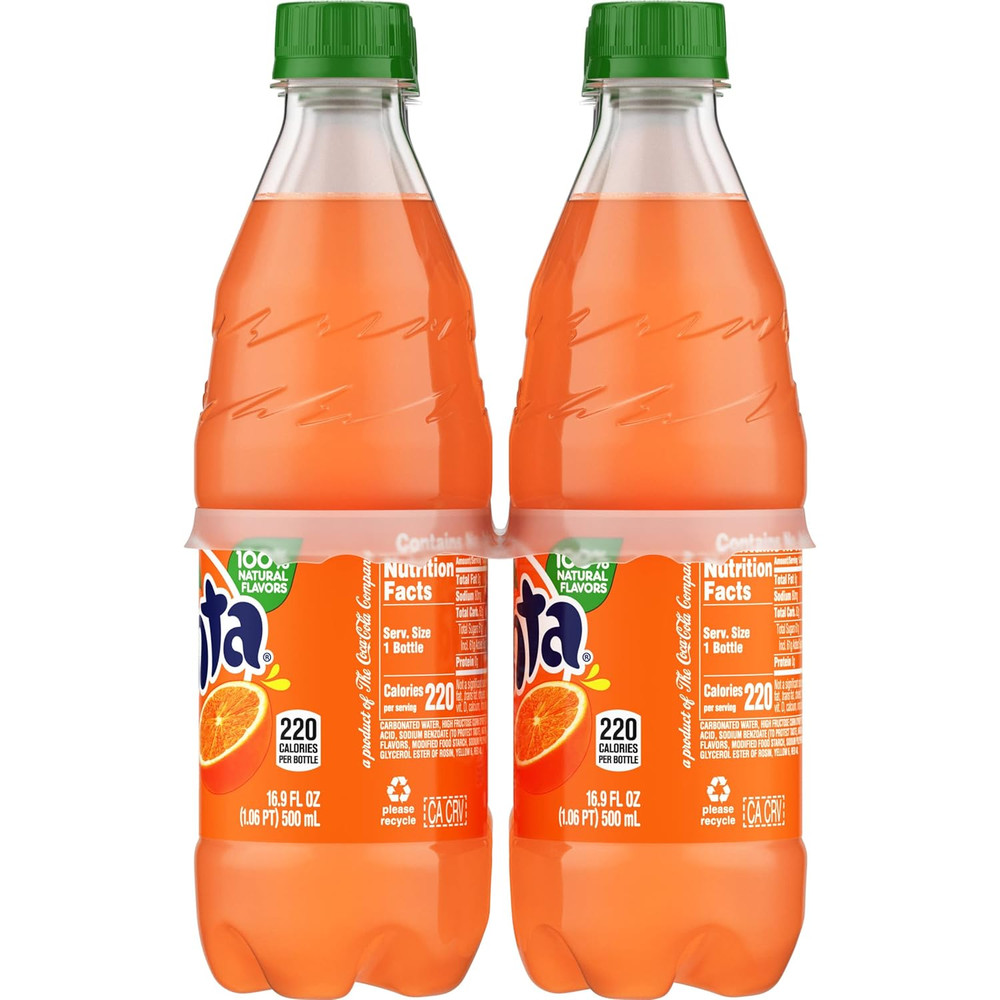 Orange, 16.9 Fl Oz, Pack of 6