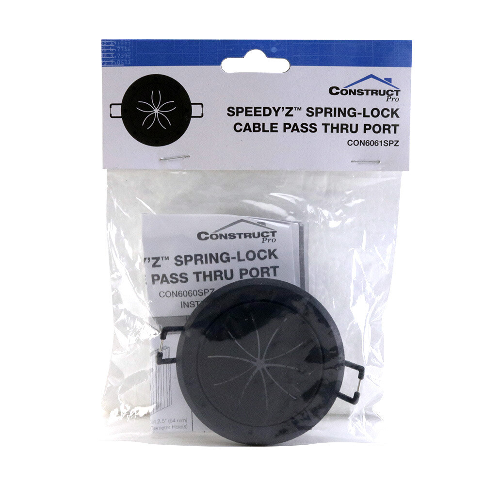 Construct Pro Speedy'Z Spring-Lock Cable Organizer Pass-Through Port (2” ID)