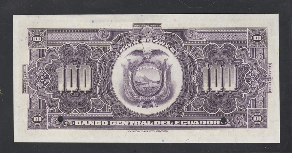 Ecuador Banknote Specimen Catalog 95s