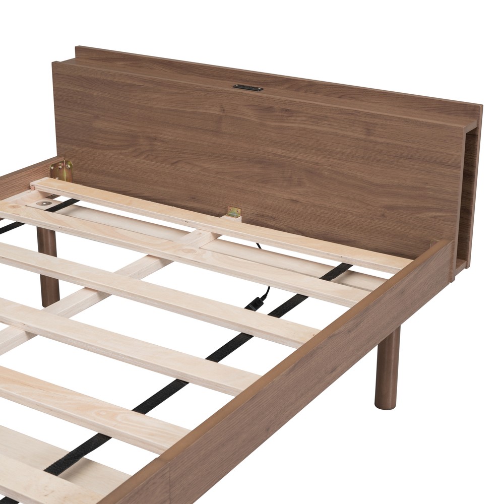 Modern Design Twin Size Platform Bed Frame w/Built-in USB port Superior Quality