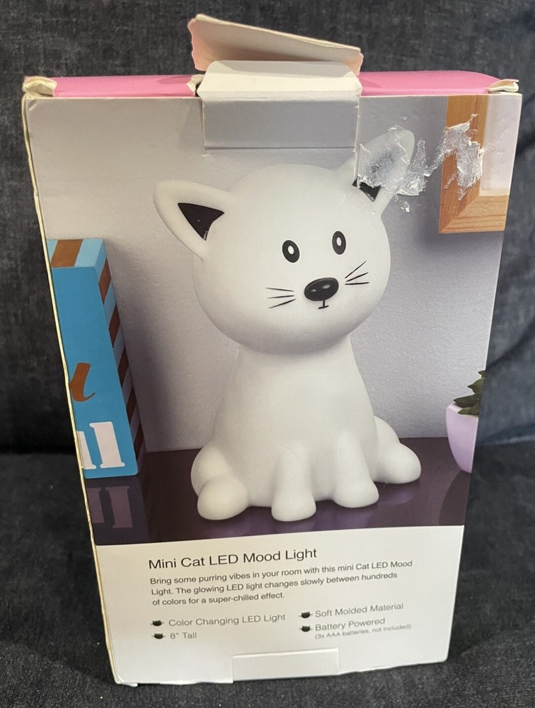 Cat Coloring Changing Light LED Mood Mini Battery Powered Nightlight