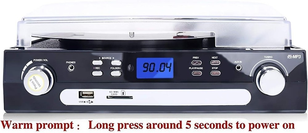 "Tocadiscos Bluetooth Con Altavoces Estereo, Tocadiscos Para Vinilo A Mp "