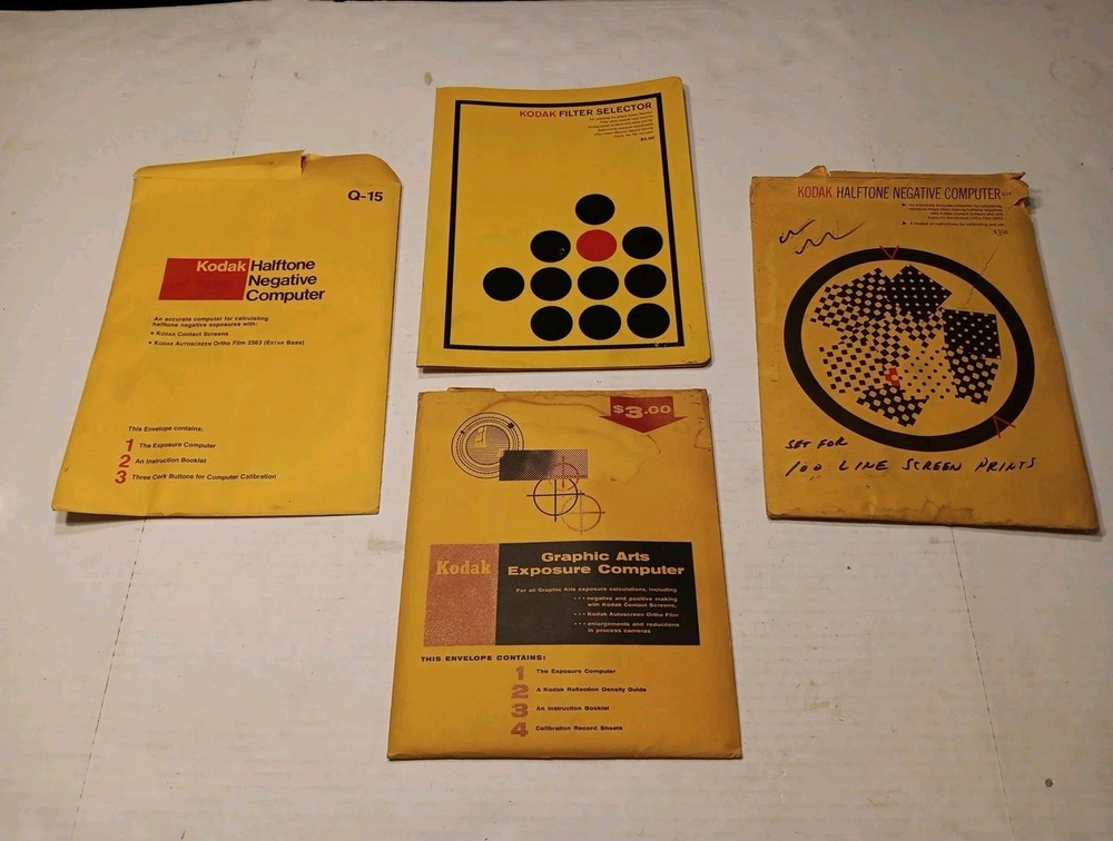 Kodak Graphic Arts Exposure Computer & Halftone Neg. Computers, Filter Selecter