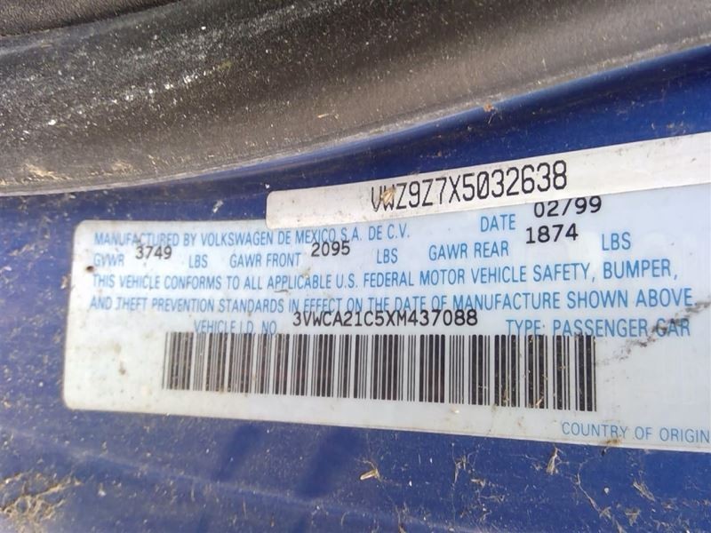 Hood Latch Fits 99 Beetle 3603138
