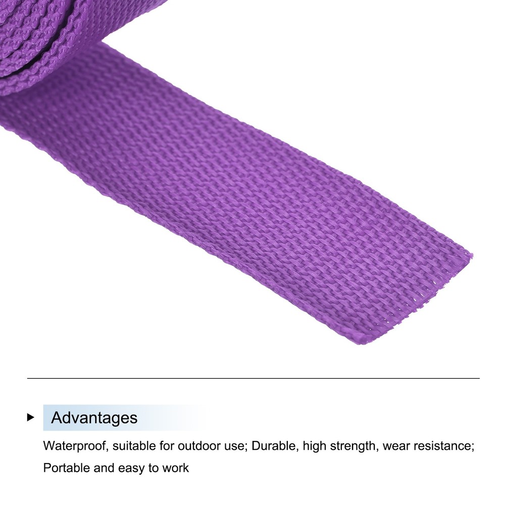 Lightweight Polypropylene Webbing Strap 1 1/4" 10 Yard Backpack Purplish Red